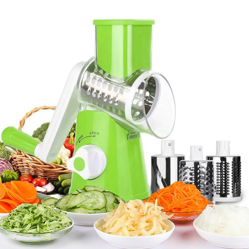 3in 1 Multi-functional Vegetable Cutter And Slicer, Rotary Cheese Grater,  Multi-functional Kitchen Hand-held Food Slicer, Dynamic Drum-type Square  Drum Vegetable Slicer With 3/5 Blades, Removable Vegetable Cutter, Kitchen  Stuffs - Temu
