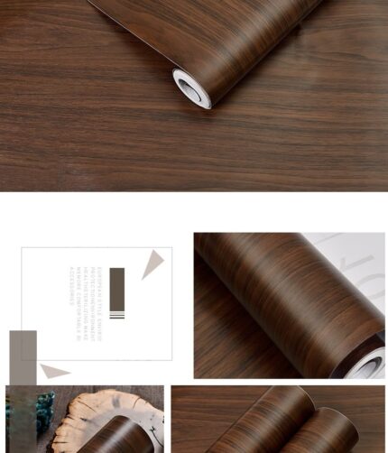 Waterproof Wood Vinyl Wallpaper Roll Self Adhesive Contact Paper