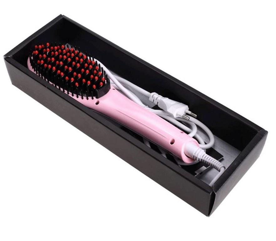 Lcd Straightening Fast Smoothing Electric Hair Straightener Brush 