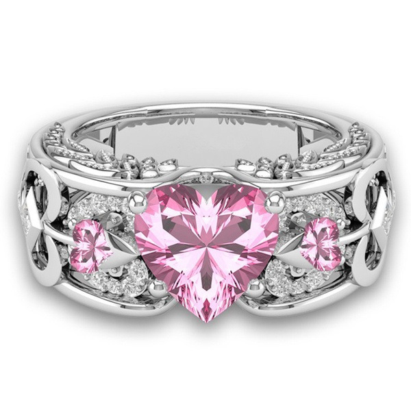 New-Fashion-Silver-Natural-Birthstone-Bride-Wedding-Engagement-Heart-Ring-Delica-descriptionImage20