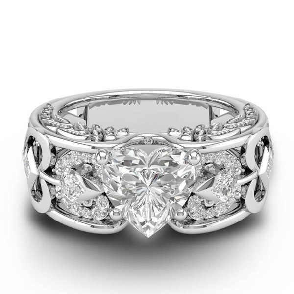 New-Fashion-Silver-Natural-Birthstone-Bride-Wedding-Engagement-Heart-Ring-Delica-descriptionImage7