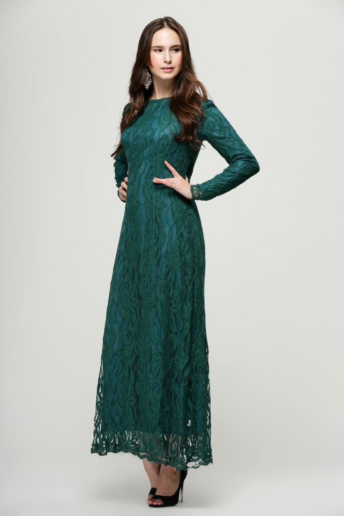 Europe-New-Hot-Fashion-Muslim-Lace-Dress-O-Neck-Women-Long-Sleeve-Ankle-Length-E-descriptionImage12