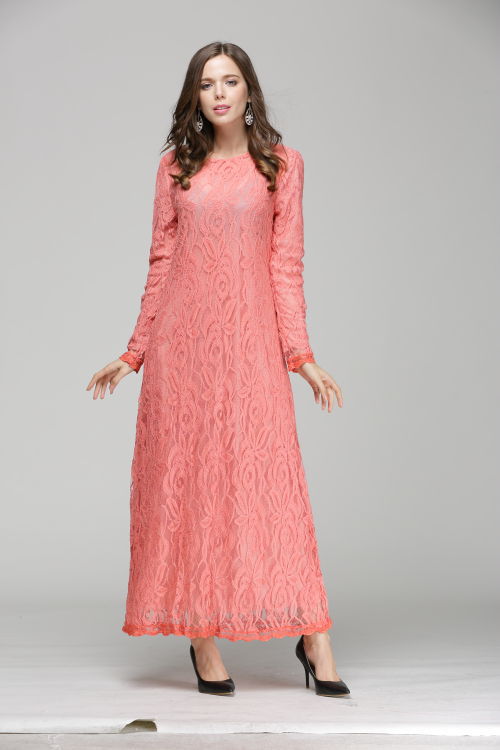 Europe-New-Hot-Fashion-Muslim-Lace-Dress-O-Neck-Women-Long-Sleeve-Ankle-Length-E-descriptionImage21