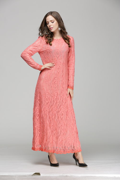 Europe-New-Hot-Fashion-Muslim-Lace-Dress-O-Neck-Women-Long-Sleeve-Ankle-Length-E-descriptionImage24