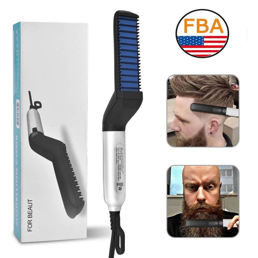 Quick Hair Straightener Brush For Men Multifunctional Styler Comb Mini ...