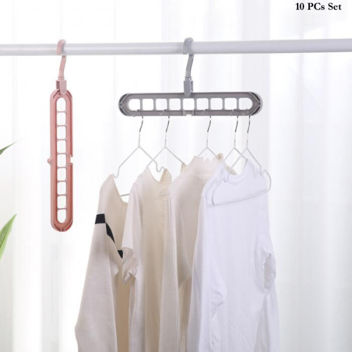 Pack Of 10 Rotate Anti-Skid Folding Hanger Portable Hanging For Home ...