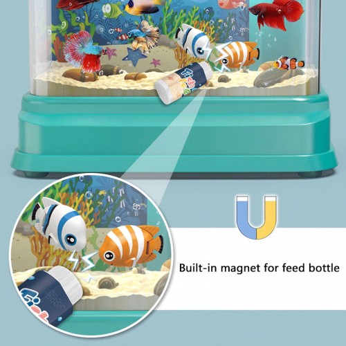 Interactive Kids Fish Tank Feeding Experience Aquarium Toys for Children  Simulation Electric Water Circulation Fish Tank