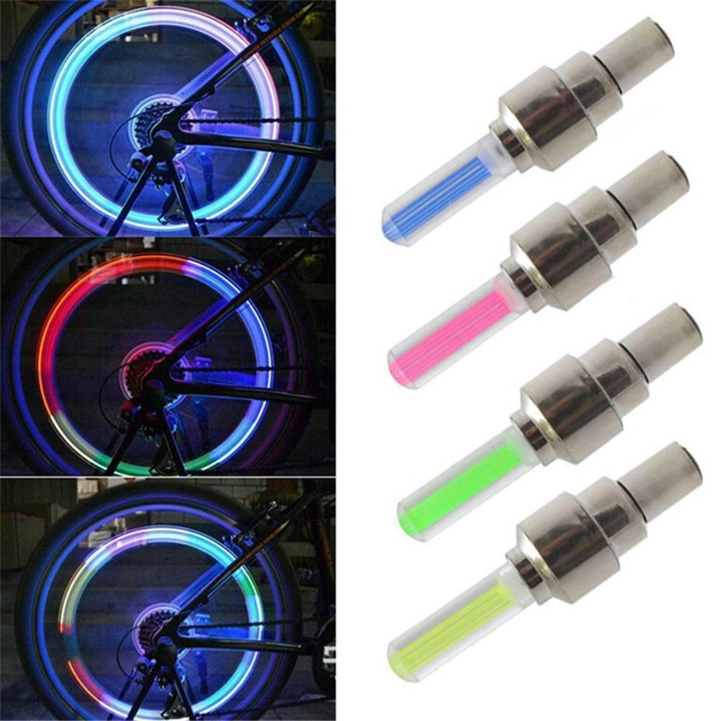 Pack Of 3 Pairs LED Tire Valve Caps Lights For Motorcycle, Mountain And ...