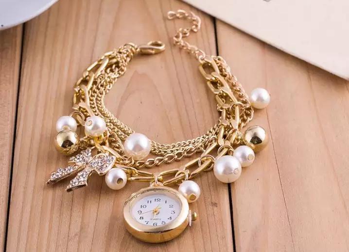 Stylish Luxury Pearls Bracelet Women's Wrist Watch - Dropshipper ...