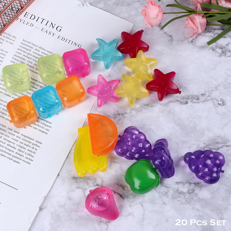 2 Packs Of 10 PCs Reusable Multi-Shaped Silicone Ice Cubes ...