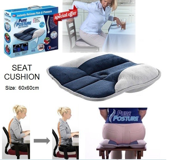 Pure Posture Memory Foam Seat Cushion For Relaxation Sciatica