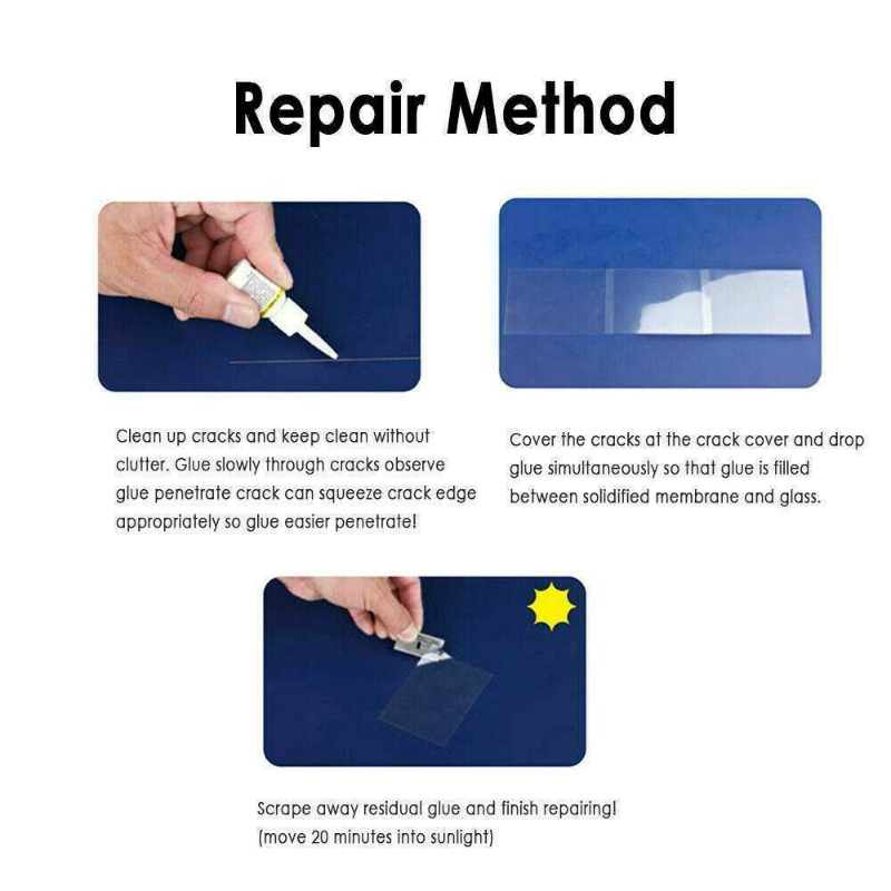 Efficient Windshield Fix Fluid Quick Auto Repair Kit For Cracked Glass ...